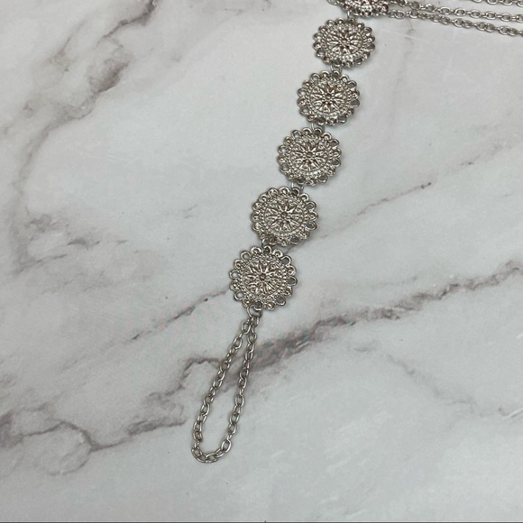 Bohemian Flower Coin Anklet Barefoot Sandals - Picture 13 of 16